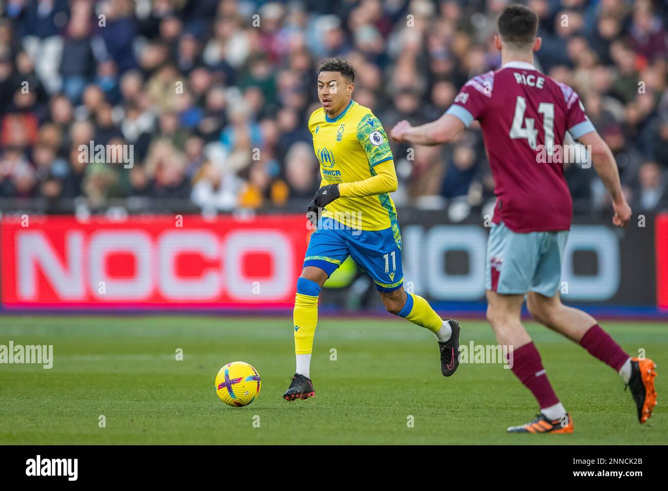 Jesse Ritchie Jesse Lingard #11 of Nottingham Forest in action on his return to his ...