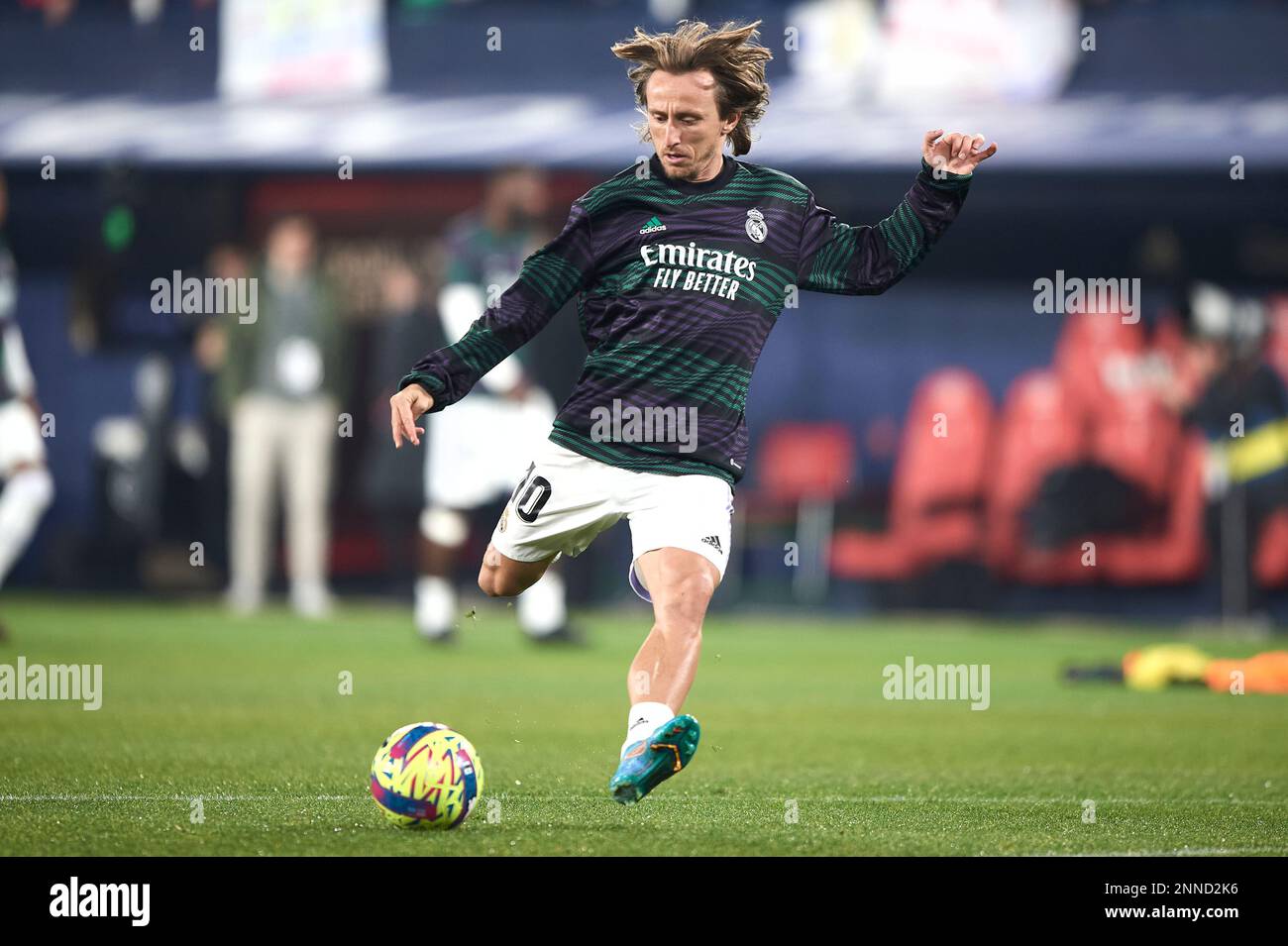 Luka Modric of Real Madrid CF in action during the La Liga Santander ...