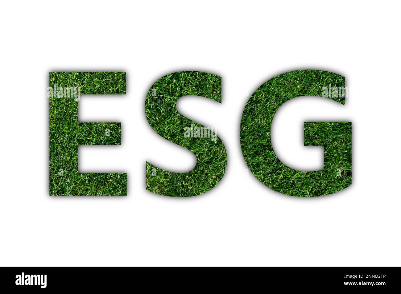 Concept of ESG - Environmental, social, and governance framework Stock Photo