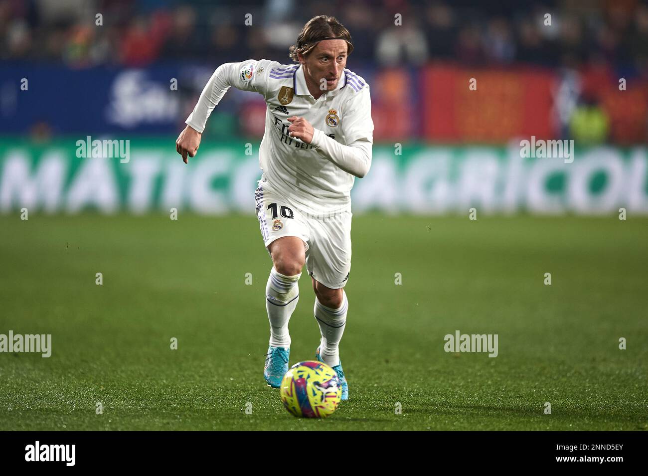 Luka Modric of Real Madrid CF in action during the La Liga Santander ...