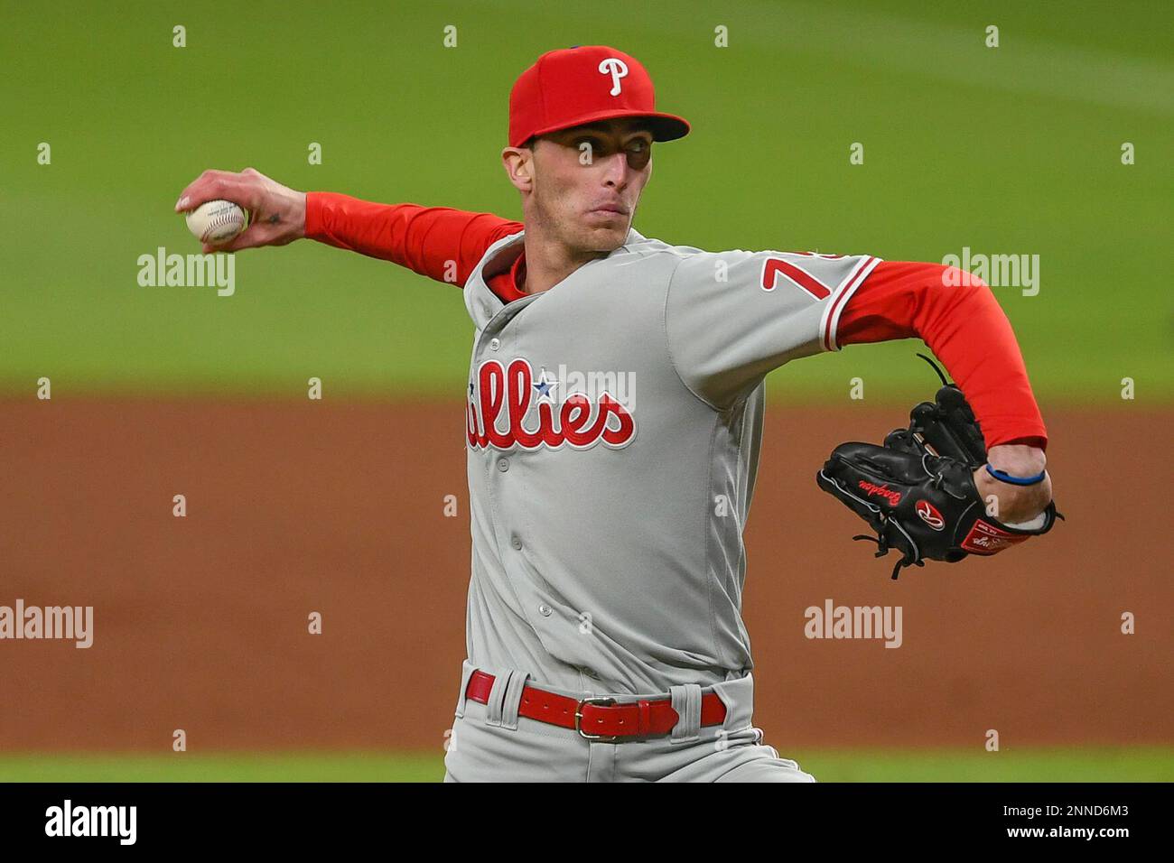 Philadelphia Phillies relief pitcher Connor Brogdon (75) delivers