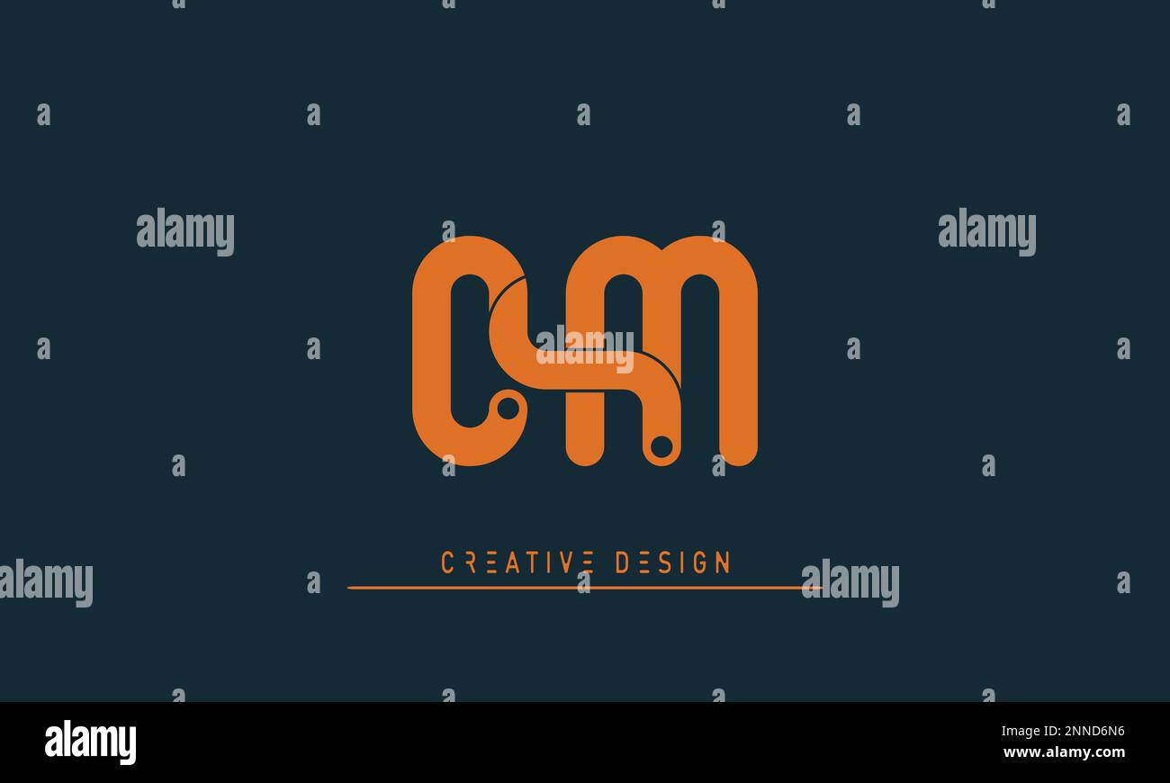 Alphabet letters Initials Monogram logo CM , MC Stock Vector Image ...
