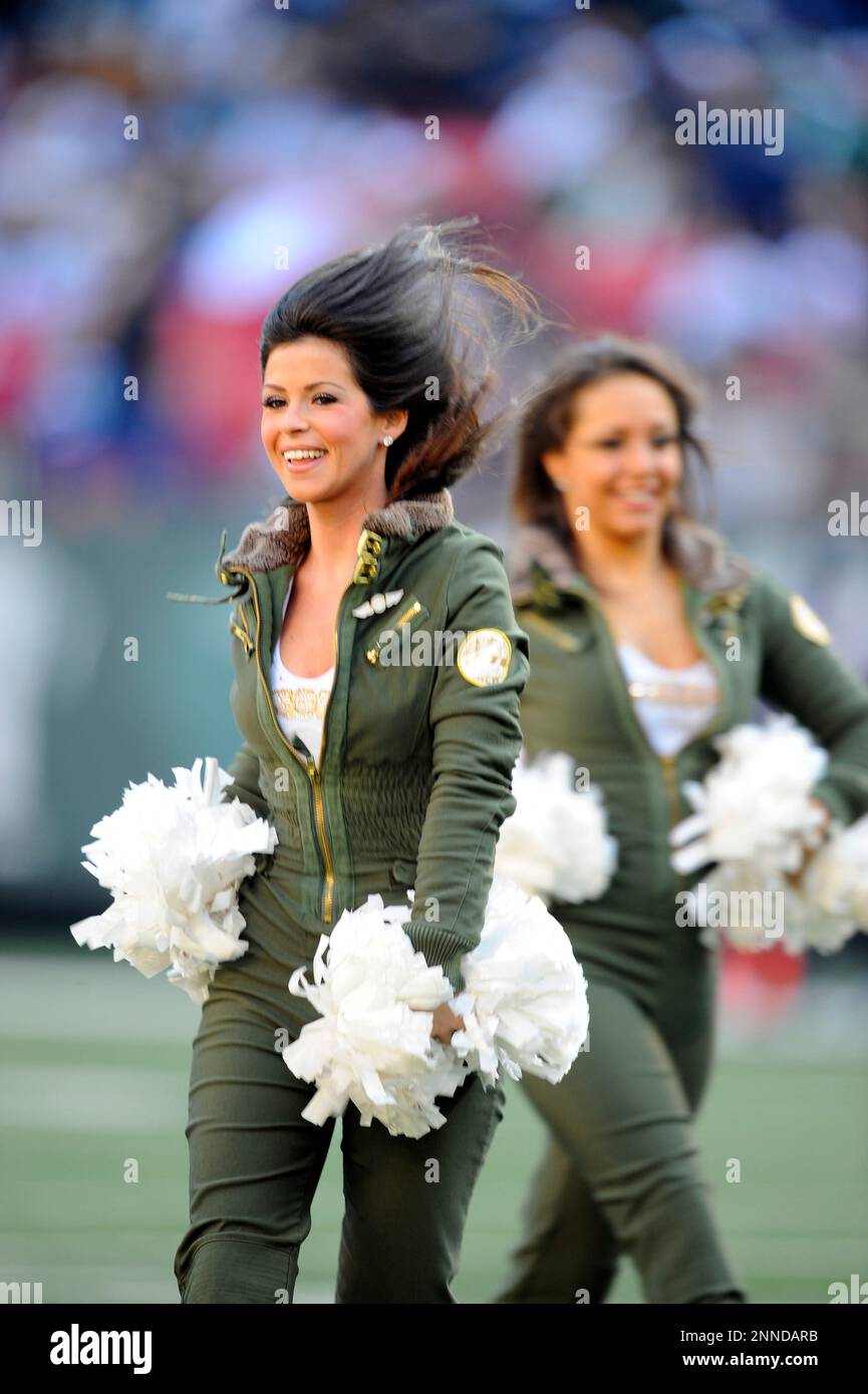 29 November 2009 New York Jets flight crew cheerleaders perform during