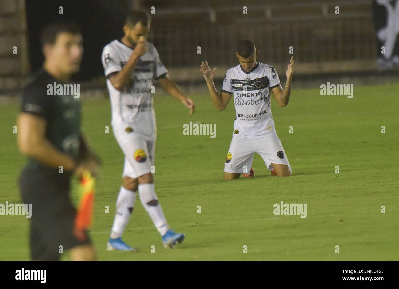 PB - Joao Pessoa - 7/24/2021 - BRAZILIAN C 2021, BOTAFOGO-PB X SANTA CRUZ -  Botafogo-PB player Savio celebrates his goal during a match against Santa  Cruz at Almeidao stadium for the