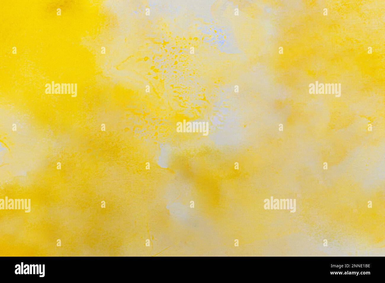 Yellow background. Orange soft and bright ink texture. Natural colors. Template for banner. High Resolution watercolor texture. Brushstroke. Copy spac Stock Photo