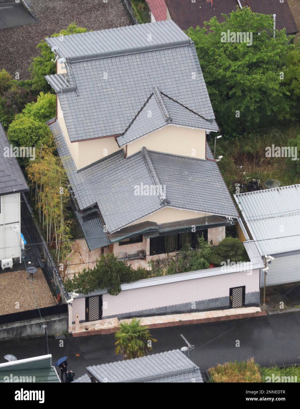 A photo shows the house of Japanese wealthy person Kosuke Nozaki in