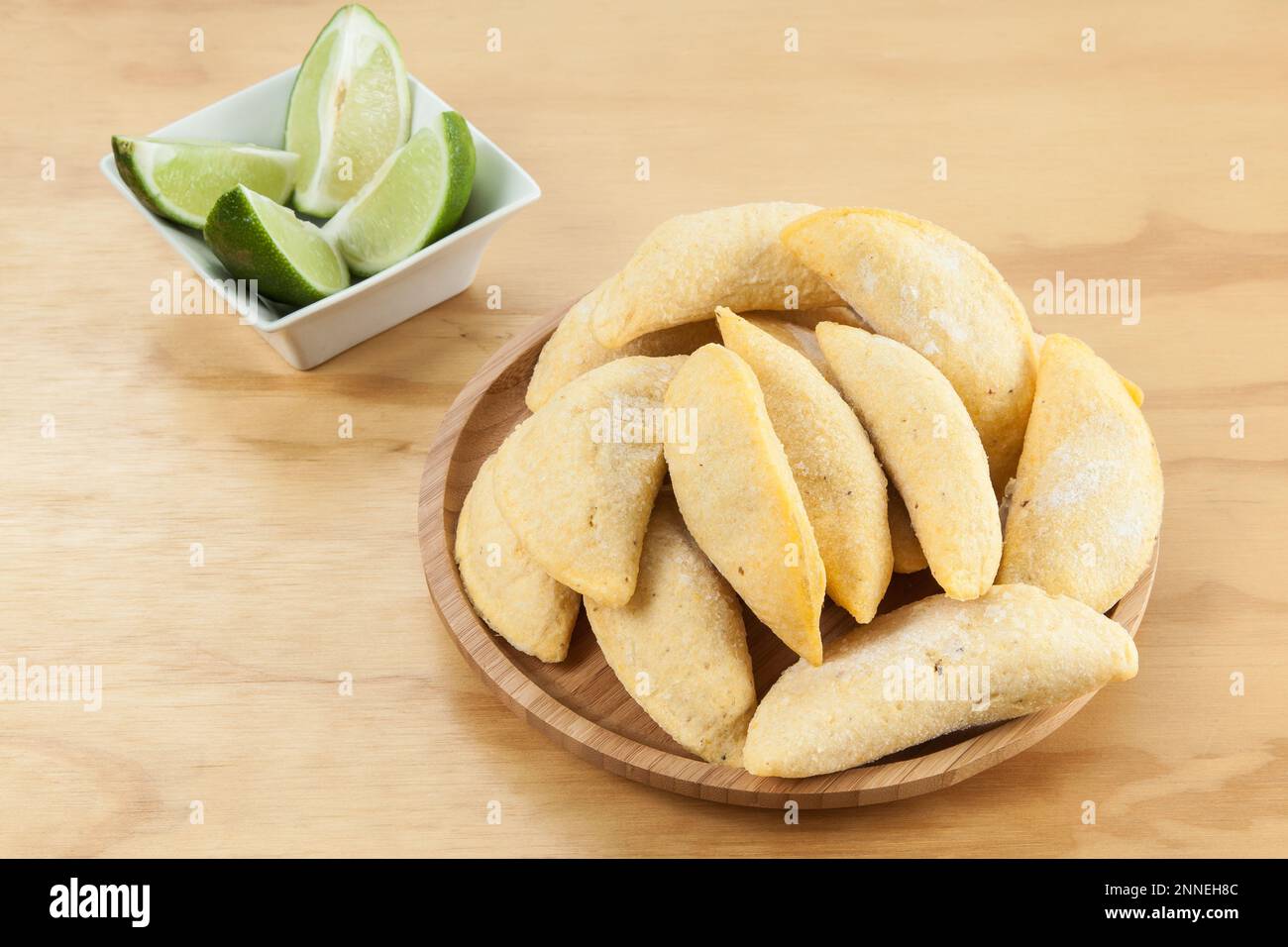Colombian empanada, frozen raw product ready for frying Stock Photo Alamy