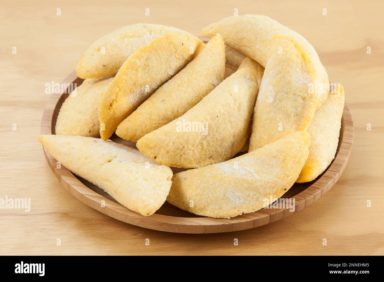 Colombian empanada, frozen raw product ready for frying Stock Photo Alamy