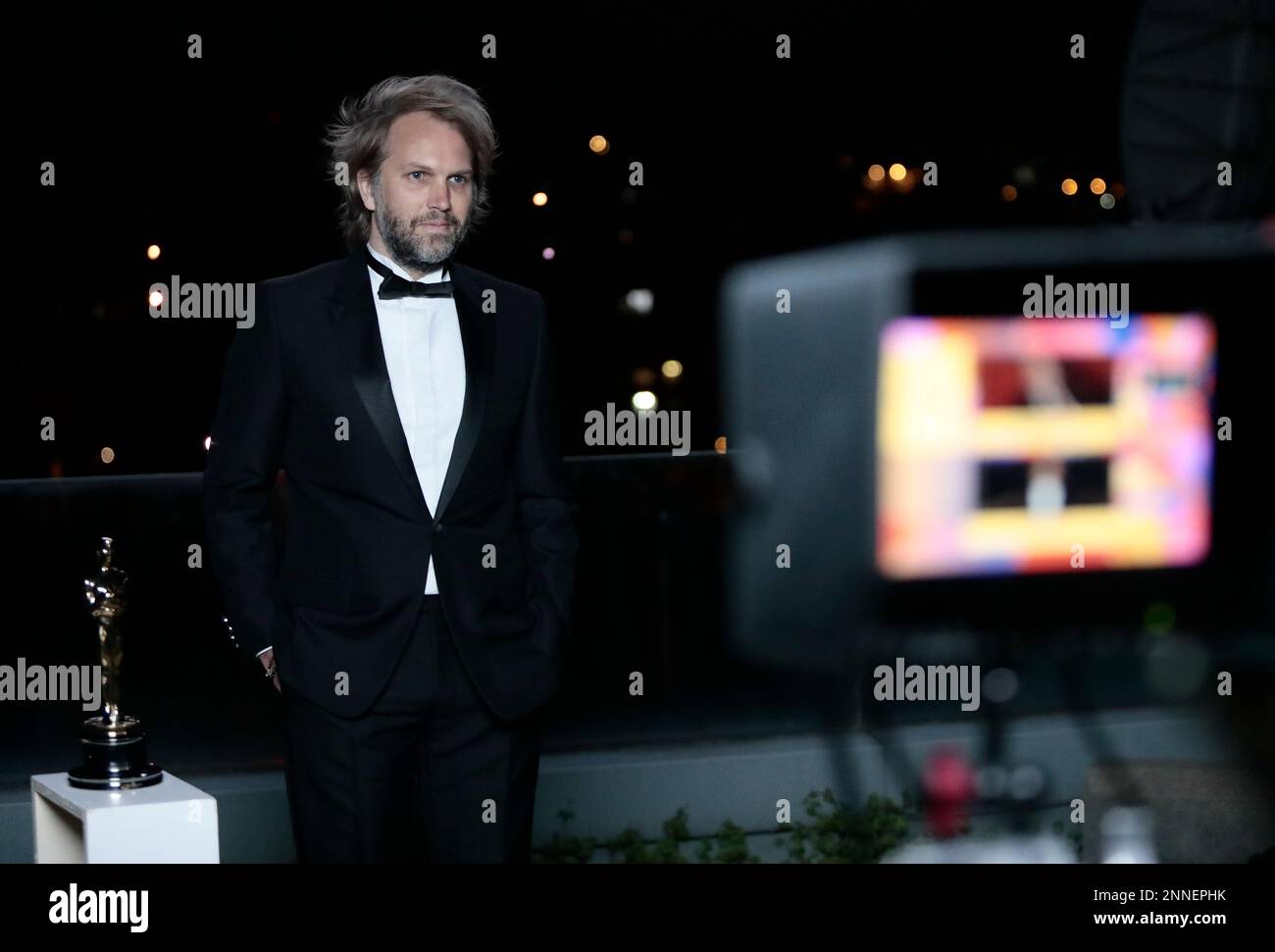 Florian Zeller is interviewed after winning the Best Adapted Screenplay