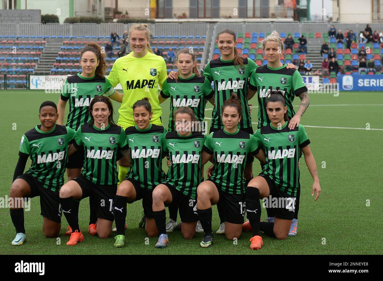 Pomigliano, Italy. 25th Feb, 2023. US Sassuolo team during the Italy Women Serie A football between Pomigliano Calcio and US Sassuolo at Stadio Comunale di Palma Campania Credit: Independent Photo Agency/Alamy Live News Stock Photo