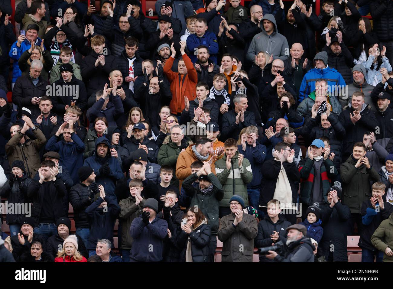 Derby County fans in the stand during the Sky Bet Championship match at ...