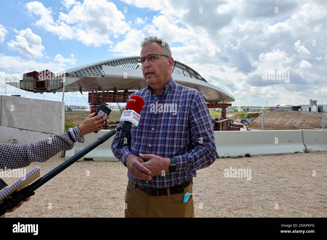 The president of the Junta de Compensación de Valdebebas, César Cort