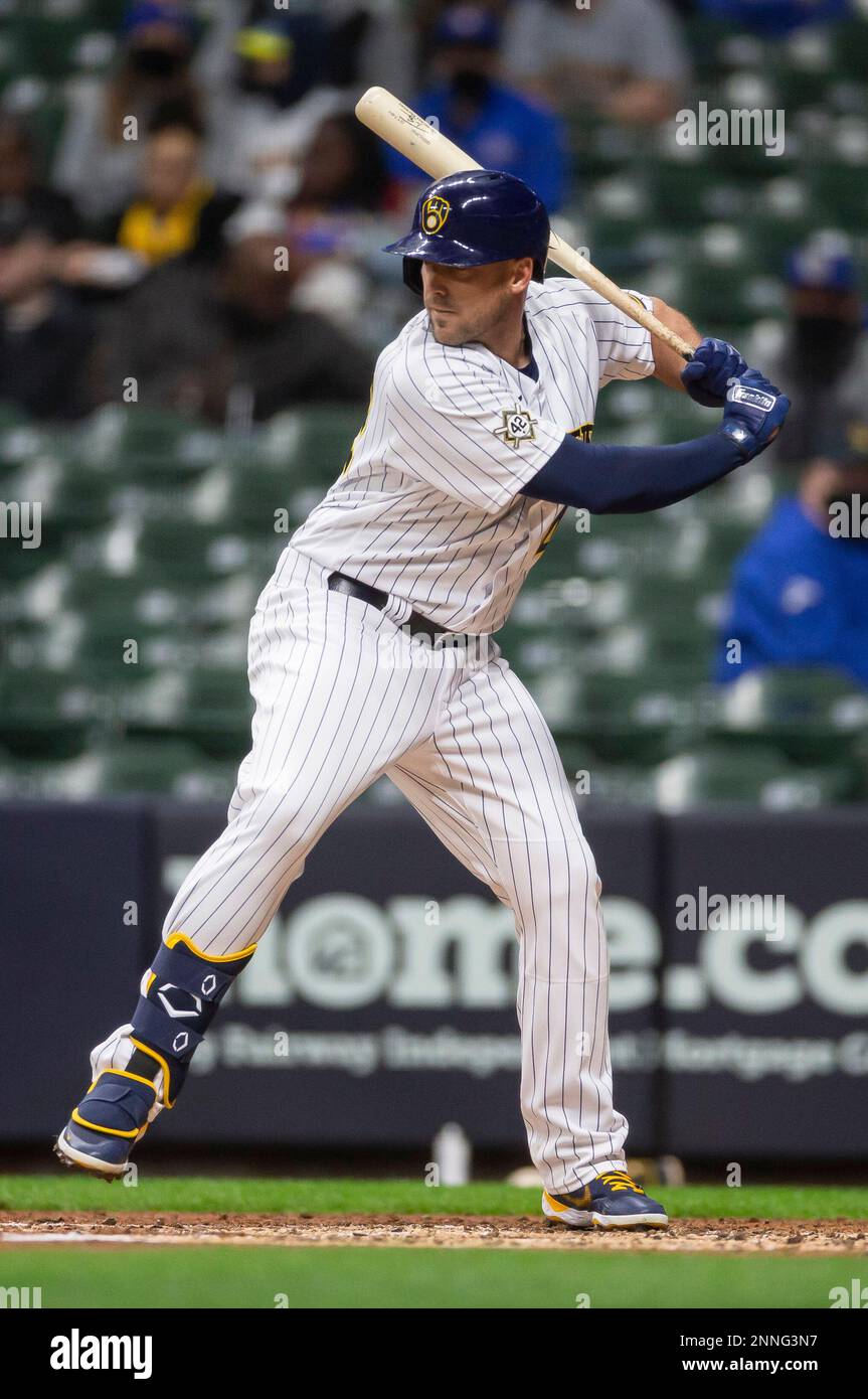 April 16, 2021: Milwaukee Brewers Jace Peterson #14 races to the
