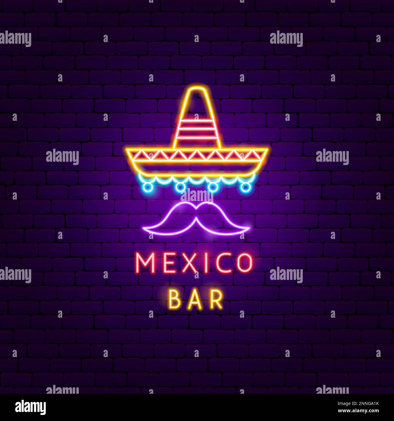 Mexico Bar Neon Label Stock Vector Image & Art Alamy