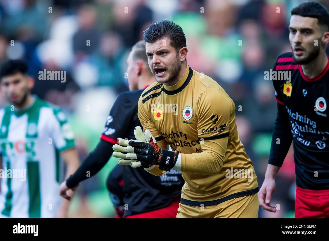 Goalkeeper Stijn Van Gassel Of Excelsior Rotterdam Hi res Stock 