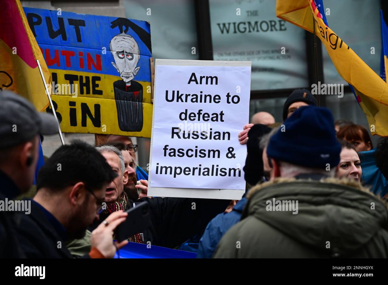 25th February 2023. BBC HQ, London, UK. Thousands Anti-war Protestors ...