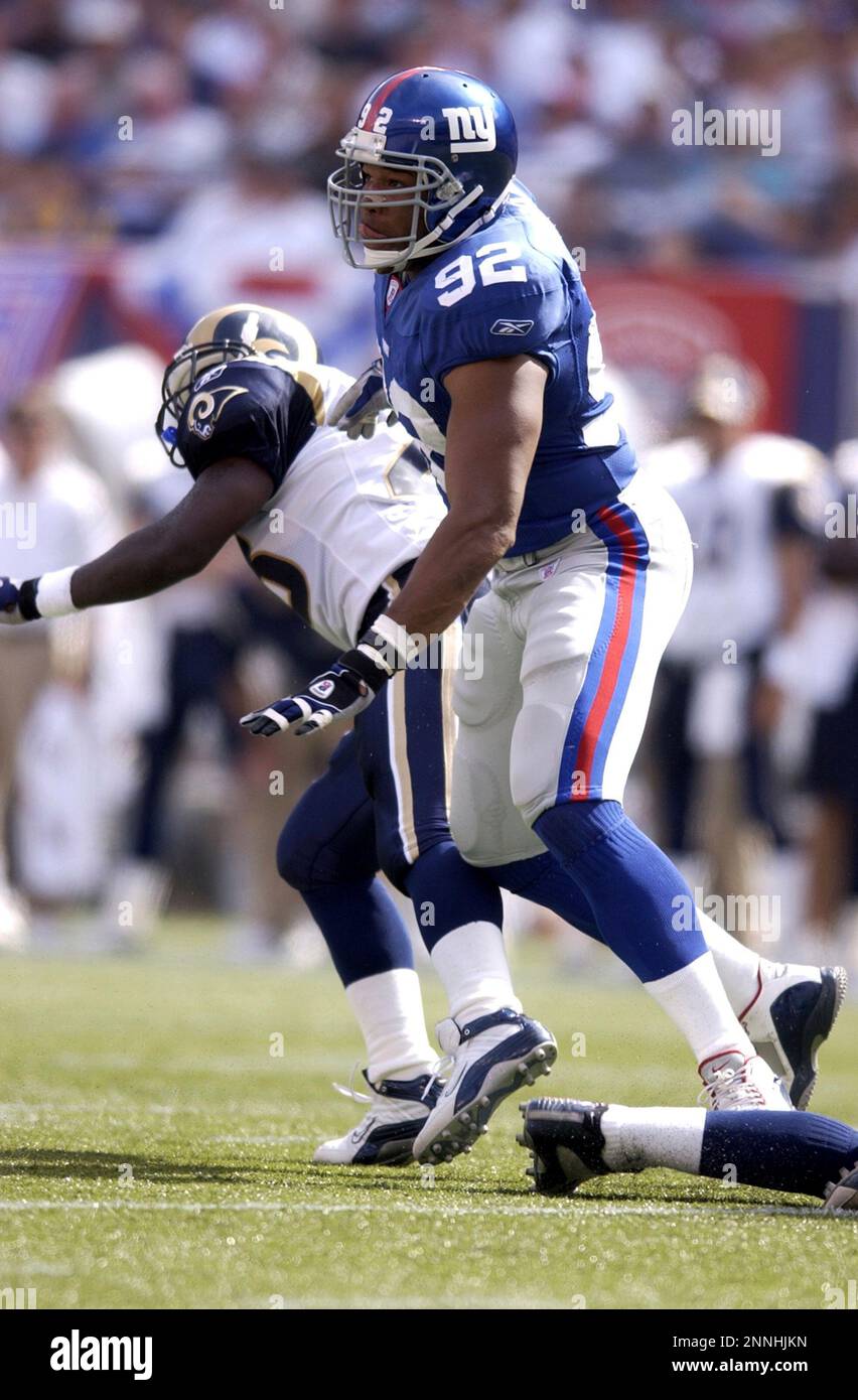 7 September 2003: Michael Strahan of the New York Giants during
