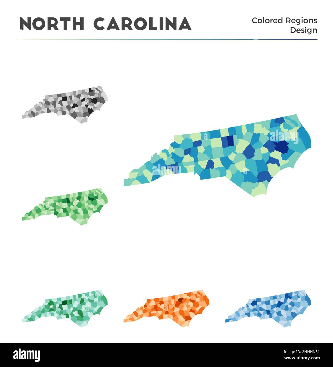 North Carolina map collection. Borders of North Carolina for your