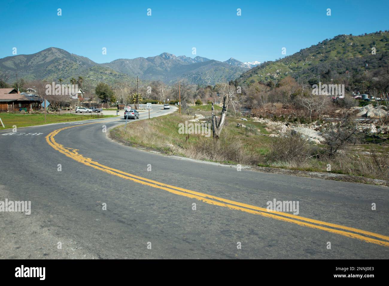 The Kaweah post office is a very old building in the foothills of