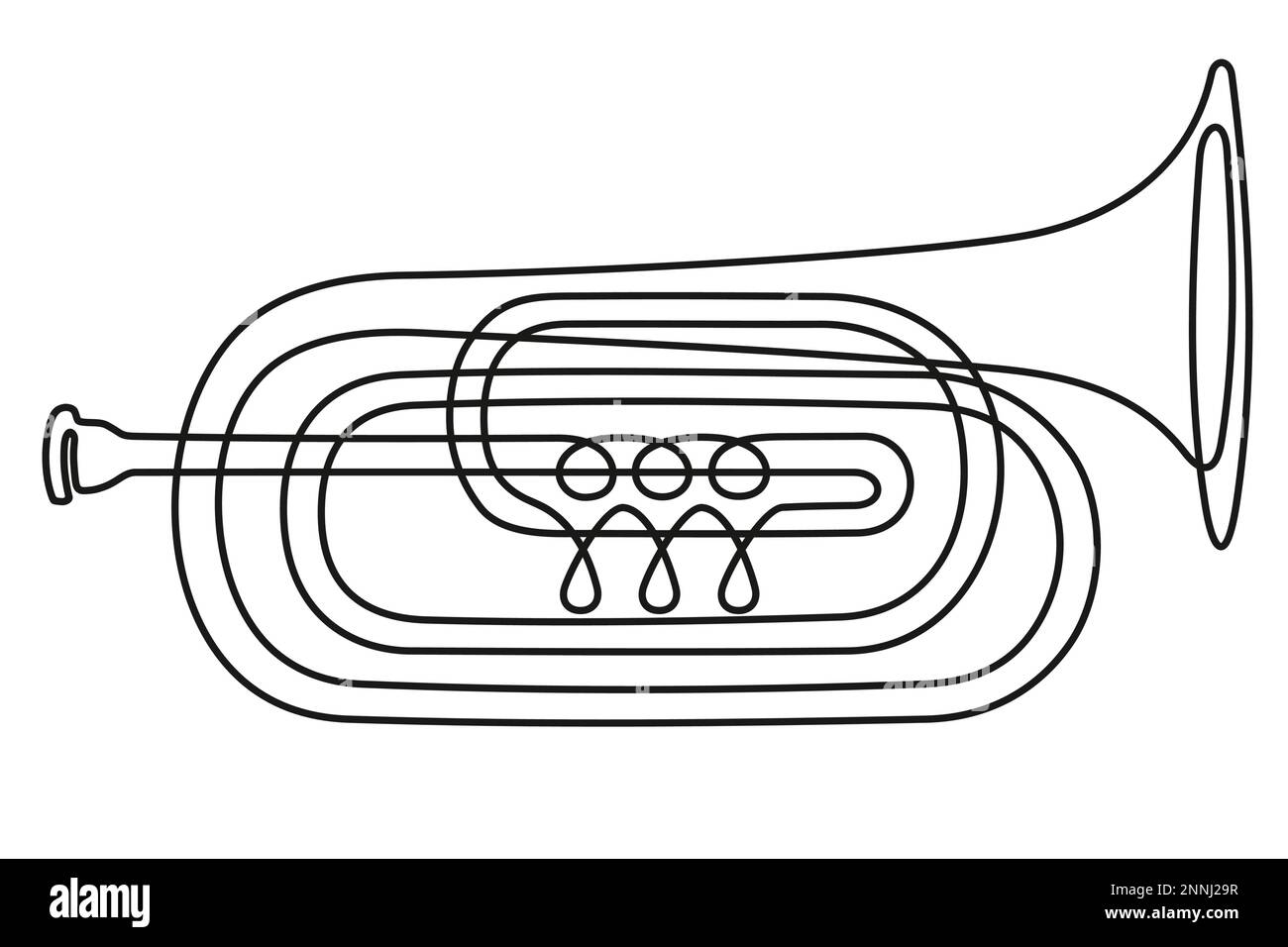 One line drawing Stock Vector