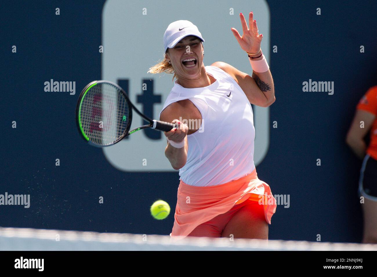 Belarus' Aryna Sabalenka during the Miami Open tennis championship on ...