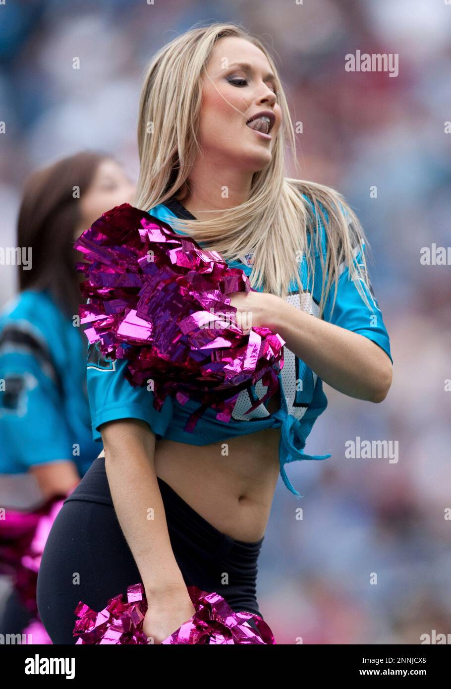 October 11, 2009: The Carolina Panther cheerleaders, the Top Cats. The Carolina  Panthers defeated the Washington Redskins 20-17 at Bank of America Stadium  in Charlotte, North Carolina. (Credit Image: © Southcreek  Global/ZUMApress.com