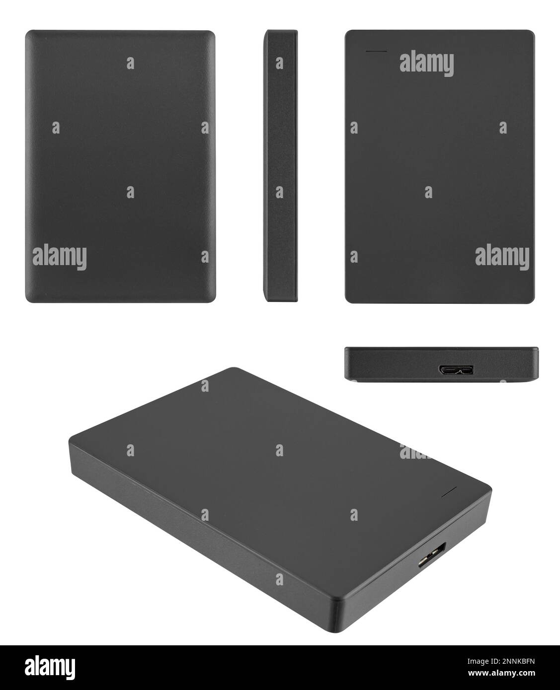 pocket, external drive on white background Stock Photo
