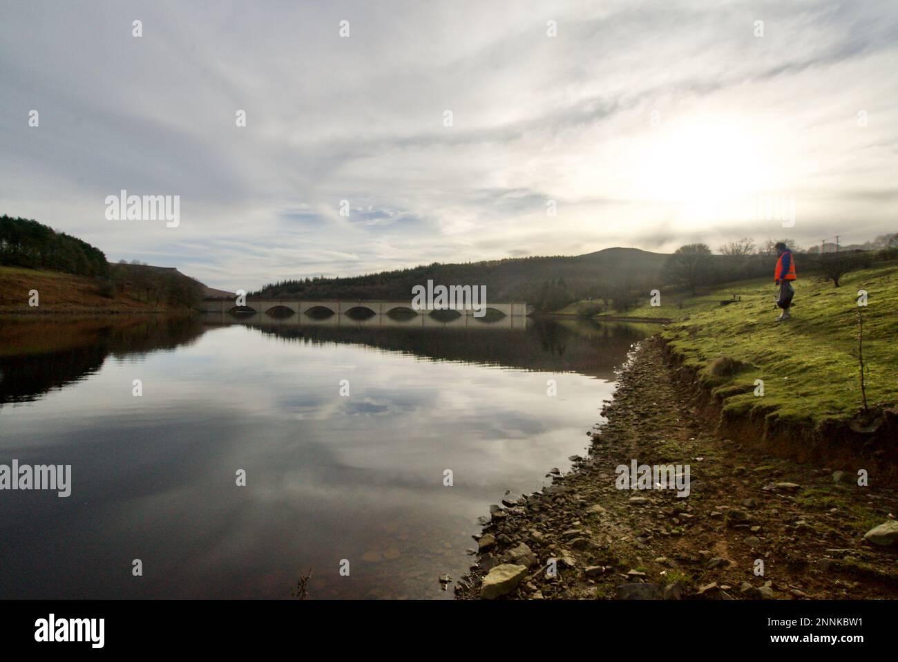 Litter Picker (Male/Man) Picking Up Litter in the Peak District