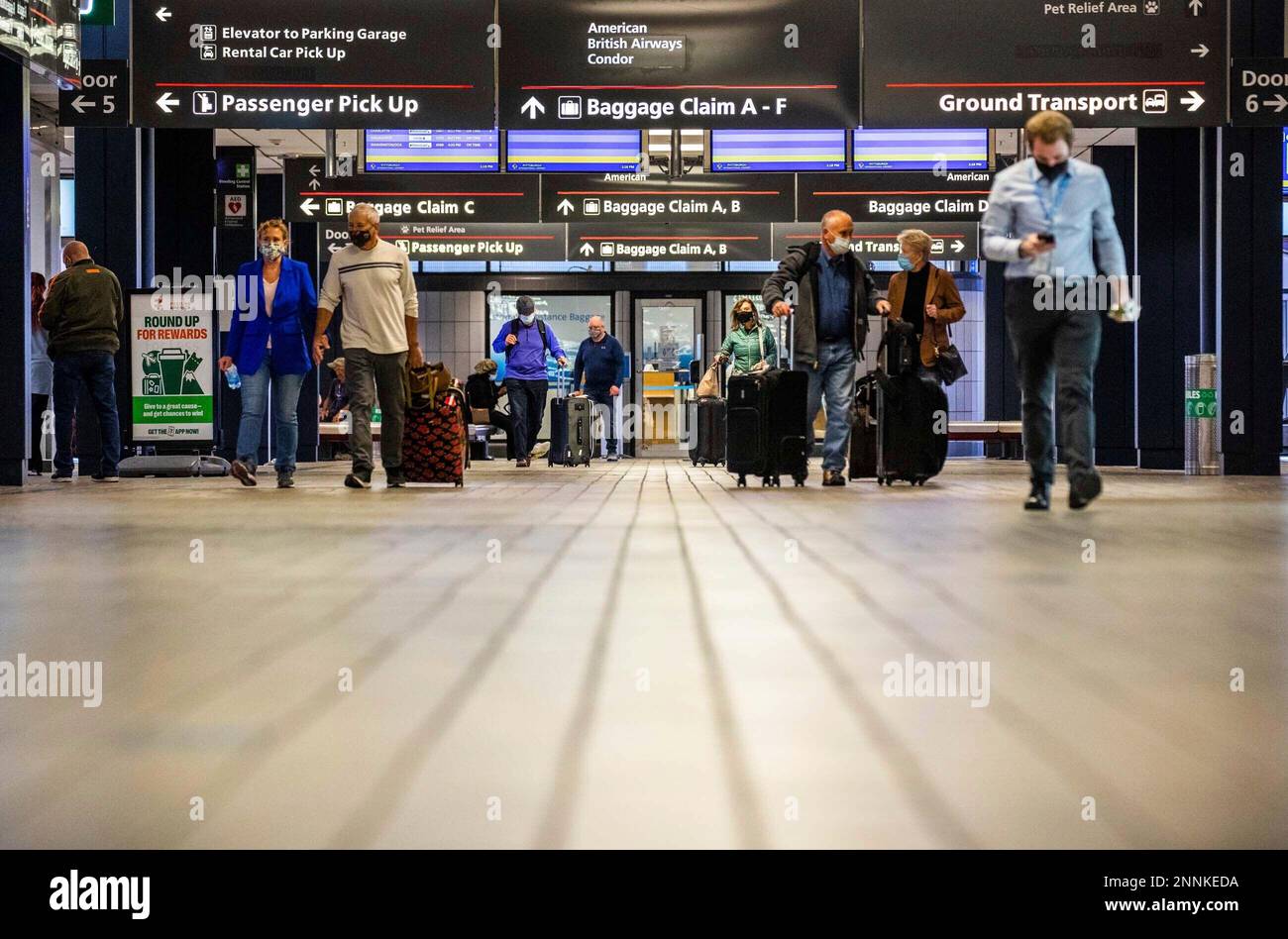 Passengers in the Baggage Claim Area of the Pittsburgh International