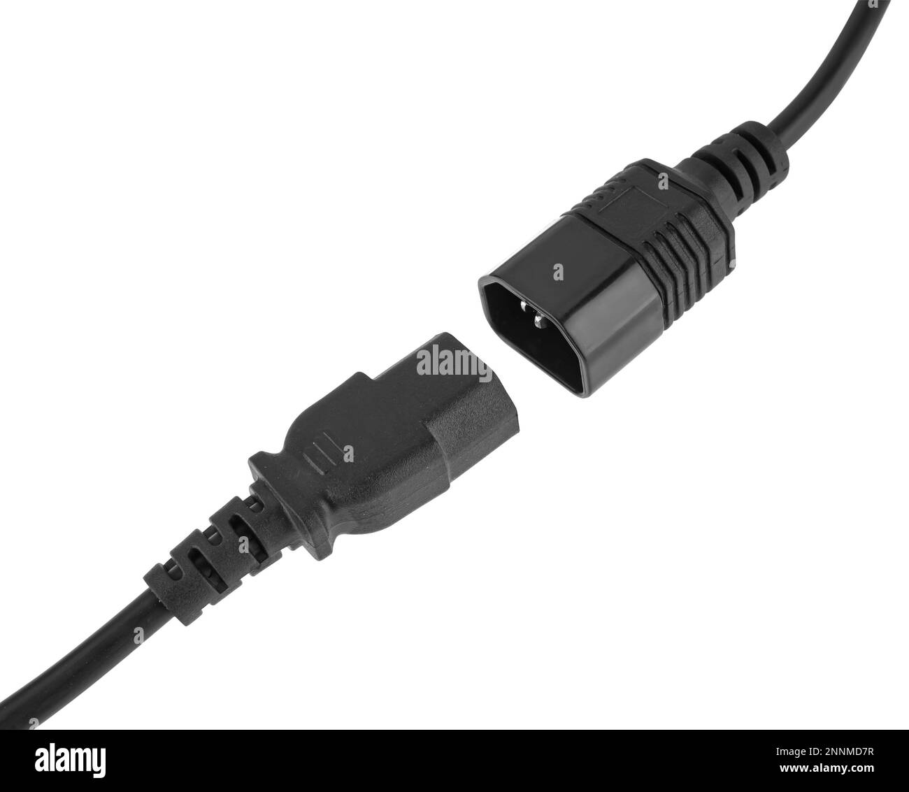 computer cord C13-C14, on a white background Stock Photo - Alamy
