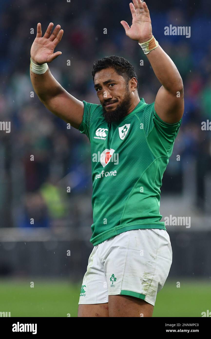 Rome, Italy. 25th Feb 2023. Bundee Aki of Ireland during 6 Nations