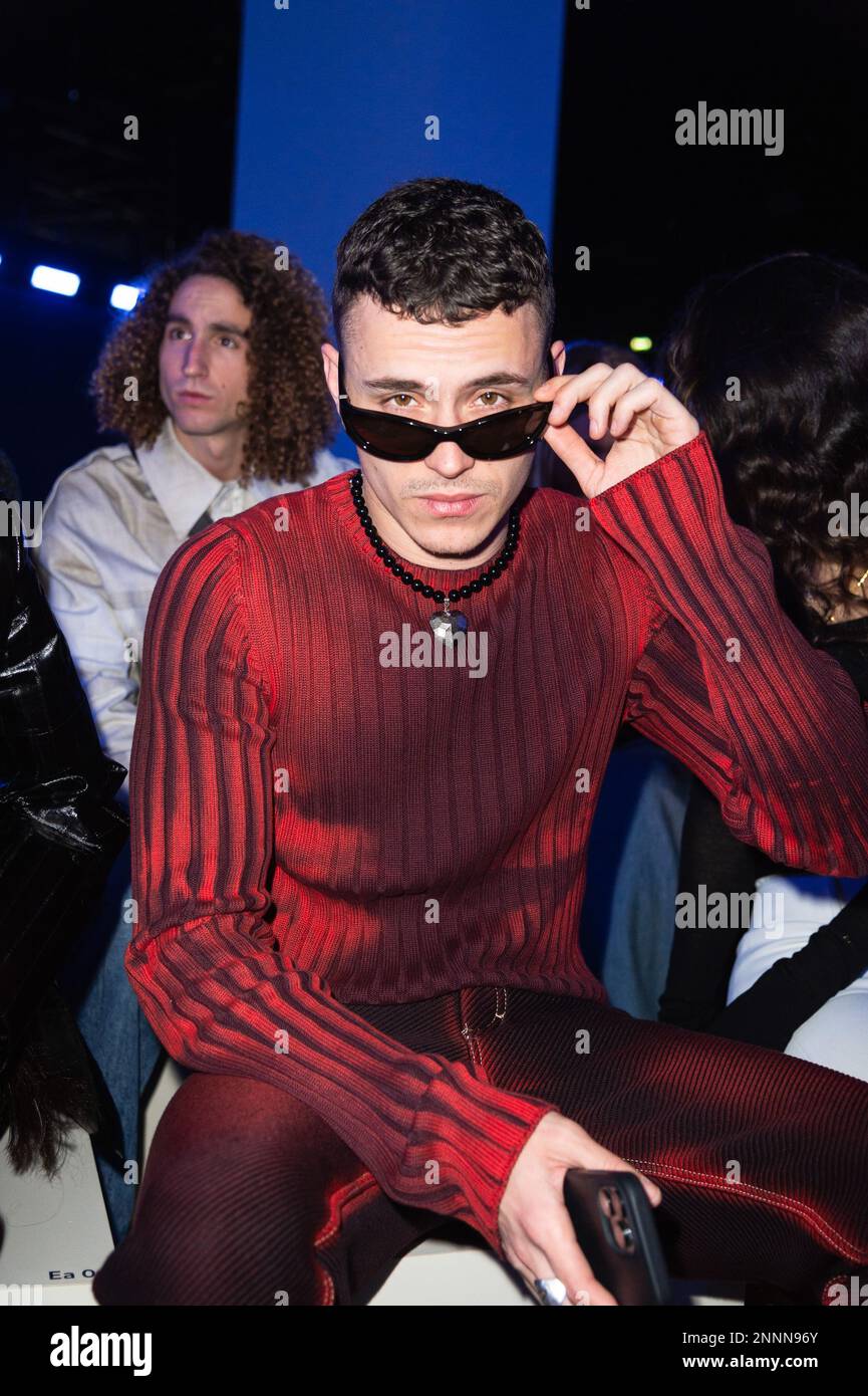 Aron Piper  Milan Fashion Week Women Fall/Winter 23-24 Ferragamo Fashion Show - Front Row Milan, Italy 25th February 2023 ©SGPItalia id 129088_002 Not Exclusive Stock Photo