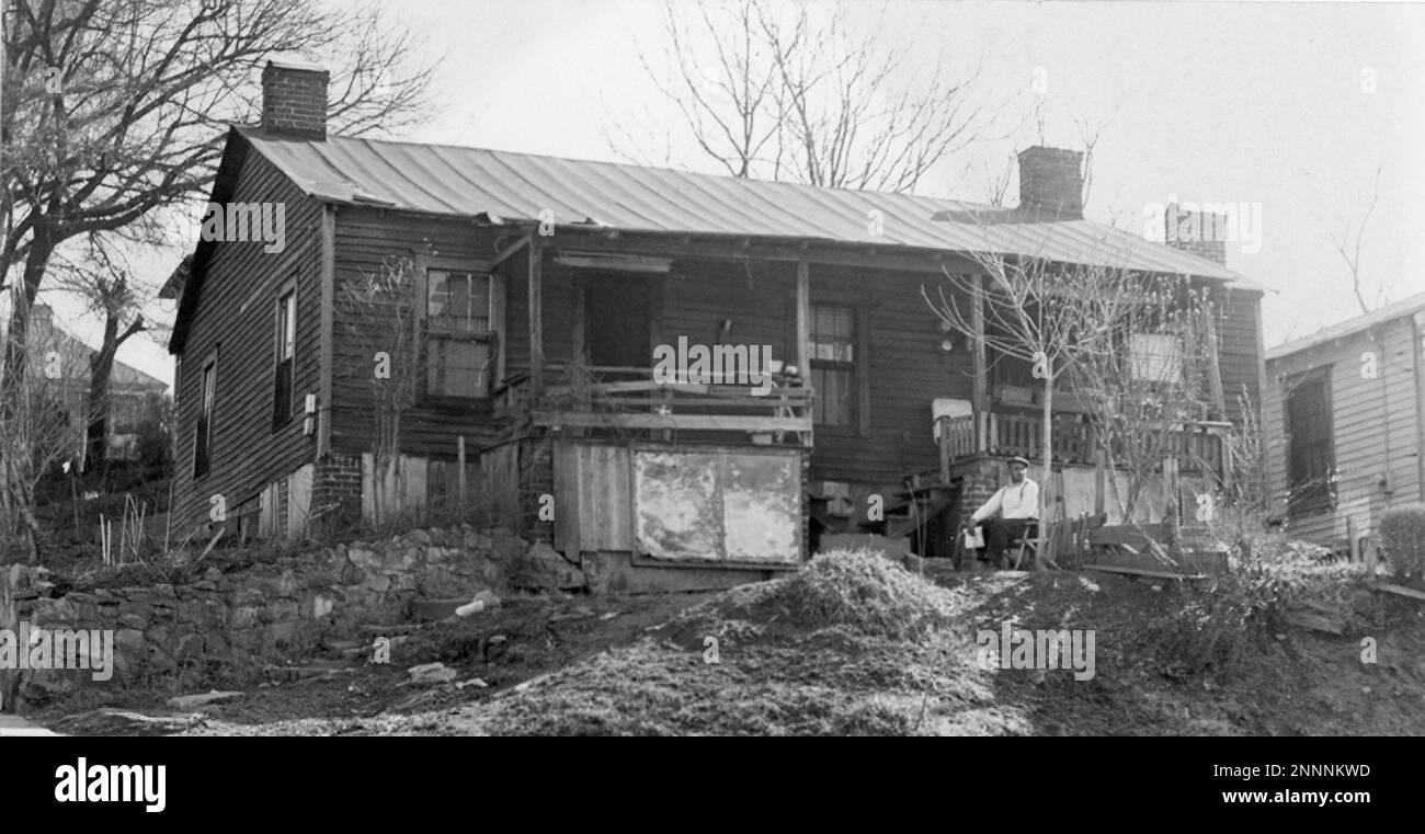 Rundown duplex house in Atlanta's Summerhill neighborhood, at corner of ...