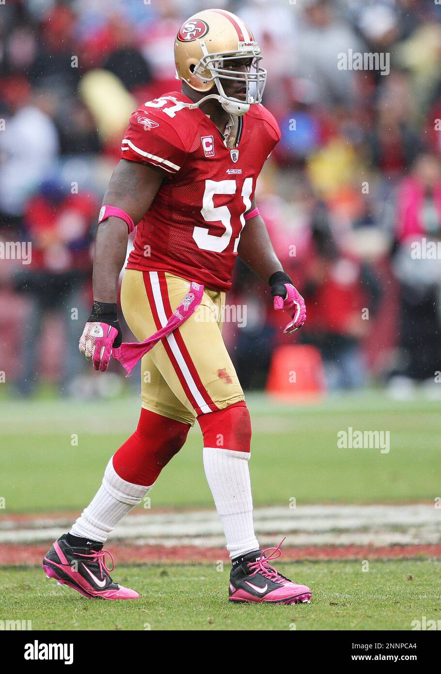 17 OCTOBER 2010: San Francisco 49ers linebacker Takeo Spikes