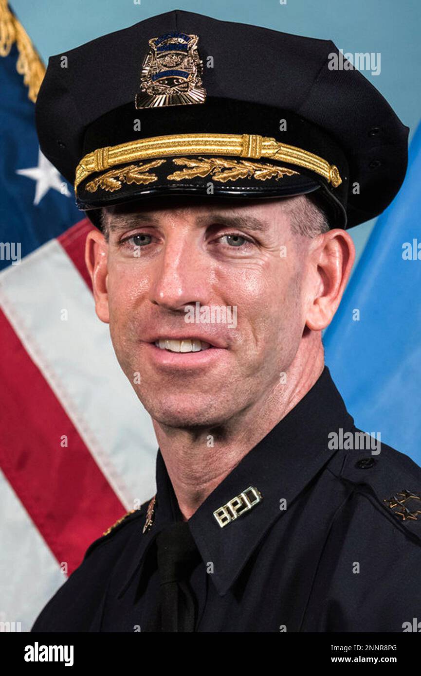 This undated photo released on the official Boston Police Department