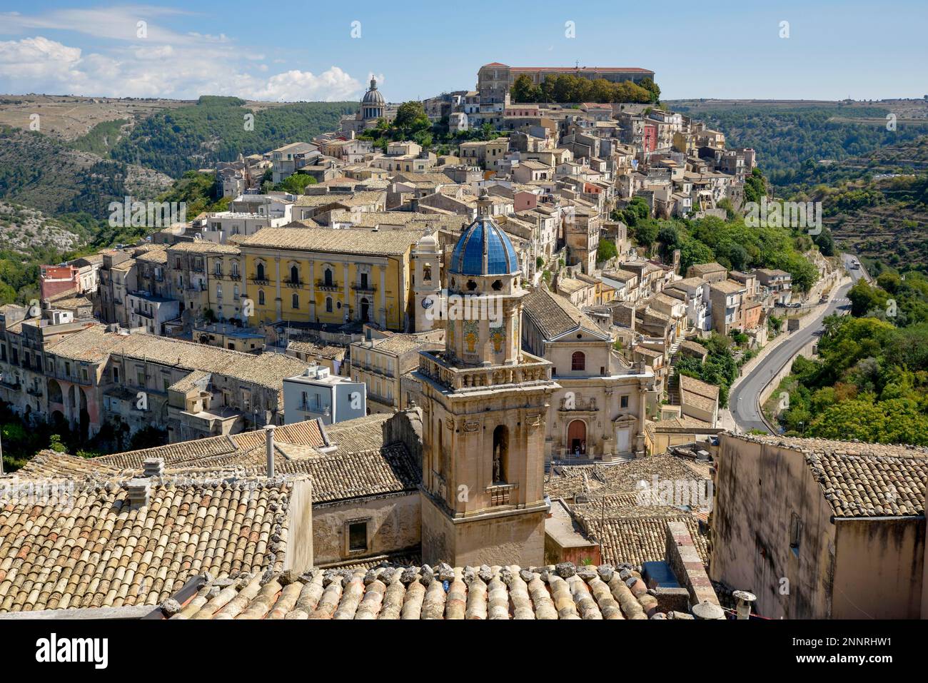 View from Ragusa Superiore to Ragusa Ibla, historical district of Ragusa, province Ragusa, Sicily, Italy Stock Photo