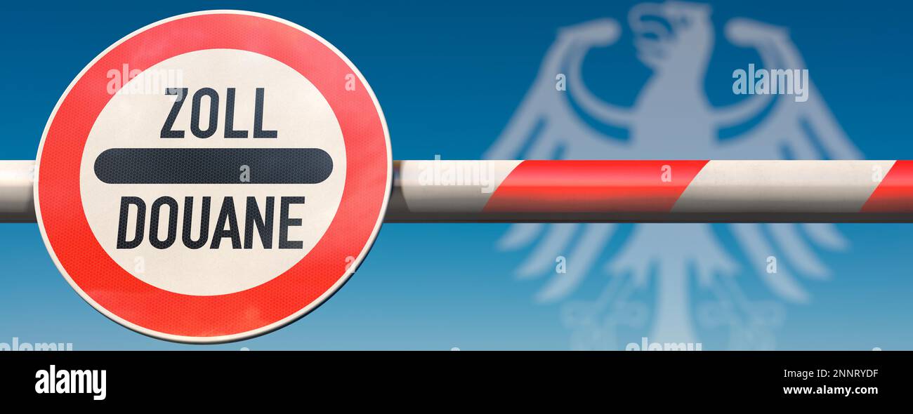 Protective duty Germany. A closed barrier Stock Photo Alamy