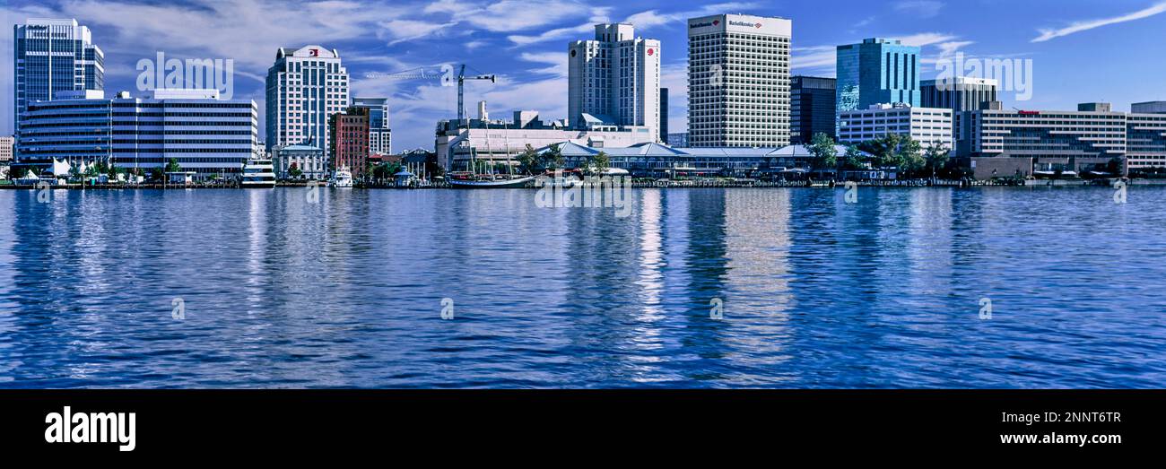 Buildings at waterfront, Norfolk, Virginia, USA Stock Photo Alamy