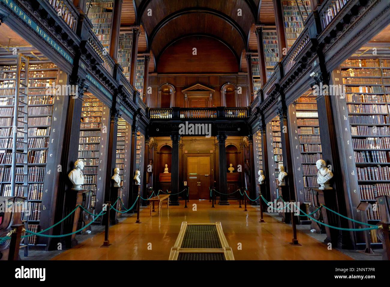 Long Room, the old library of Trinity College, University, Dublin ...