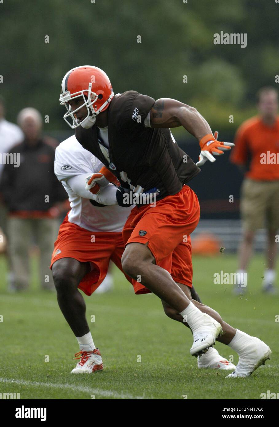 11 August 2004: Cleveland Browns rookie tight end Kellen Winslow II in his  first practice during training camp at the Browns practice facility in  Berea, Ohio. (Icon Sportswire via AP Images Stock