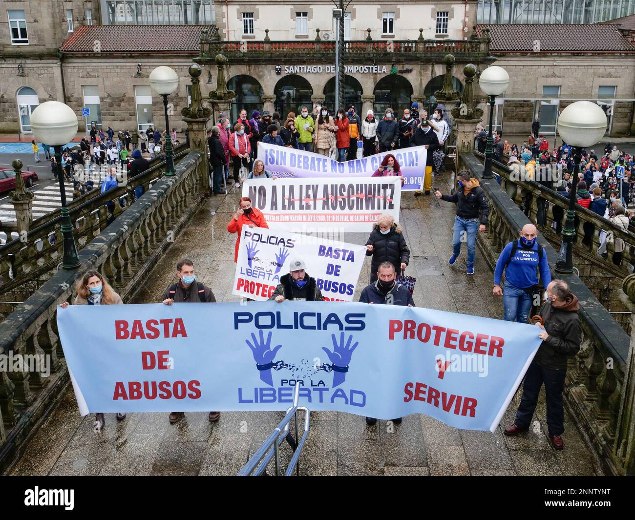 Several people participate in a demonstration against the socalled