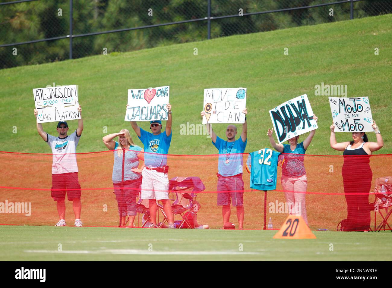 09 AUGUST 2010 Jacksonville Jaguars fans support their team at Falcons