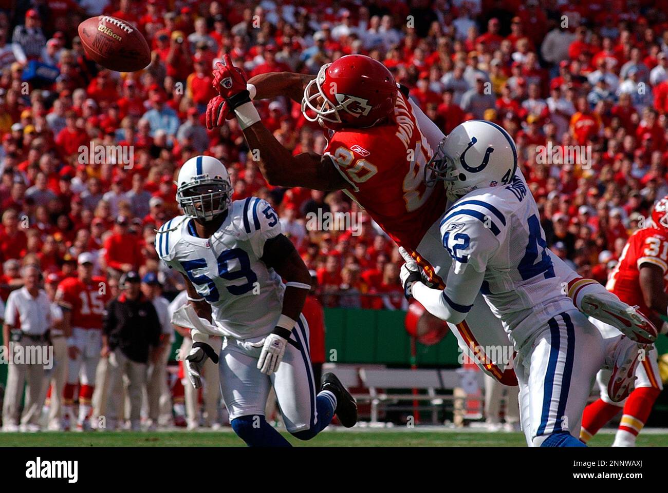 Johnnie Morton of the Kansas City Chiefs runs with the ball during