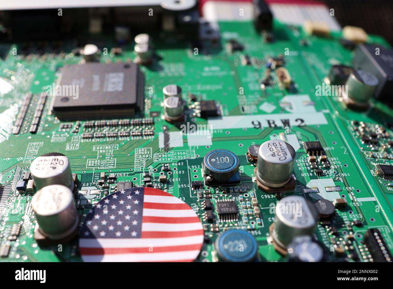 Semiconductor printed circuit board. Concept American semiconductor industry Stock Photo Alamy