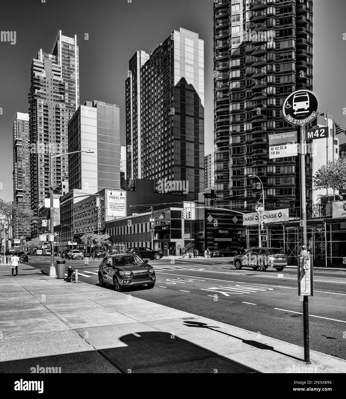 42nd Street, West Side, New York City, New York, USA Stock Photo