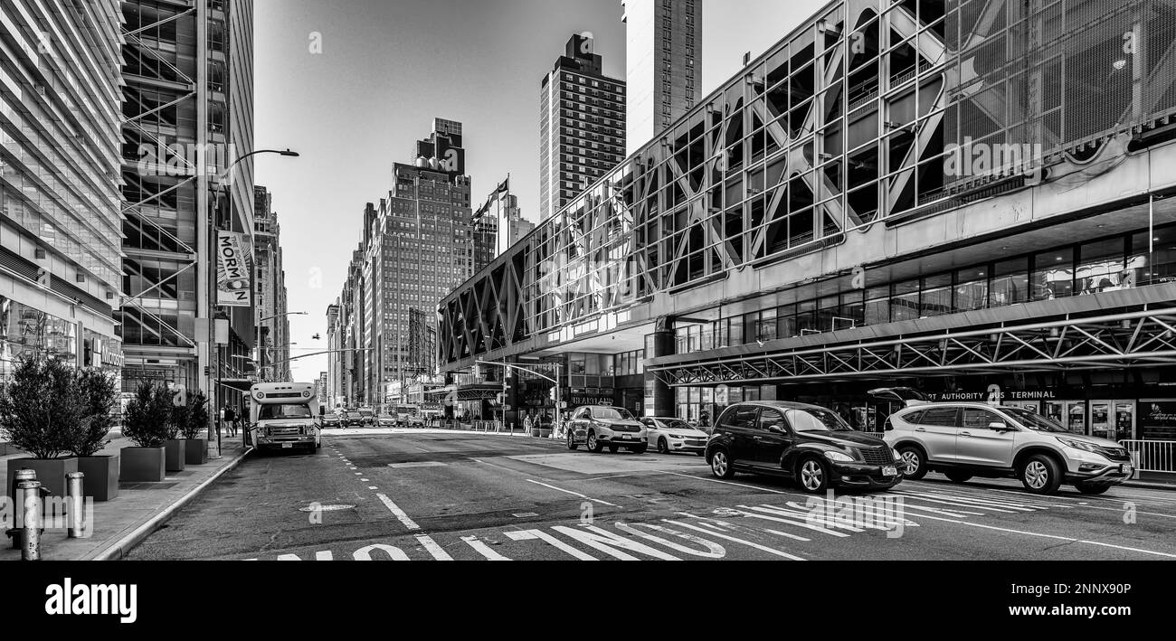 42nd Street, West Side, New York City, New York, USA Stock Photo