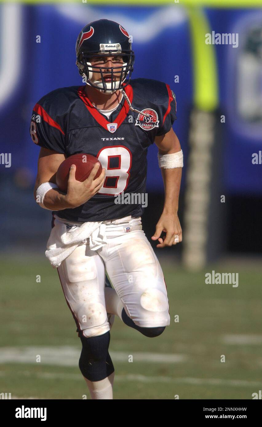 15 SEP 2002: Houston Texans David Carr during a game against the San Diego  Chargers at the Qualcomm Stadium Sunday September 15, 2002, in San Diego,  CA. (Icon Sportswire via AP Images Stock Photo - Alamy