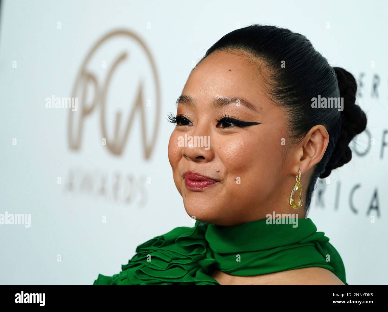 Stephanie Hsu arrives at the 34th Annual Producers Guild Awards at the