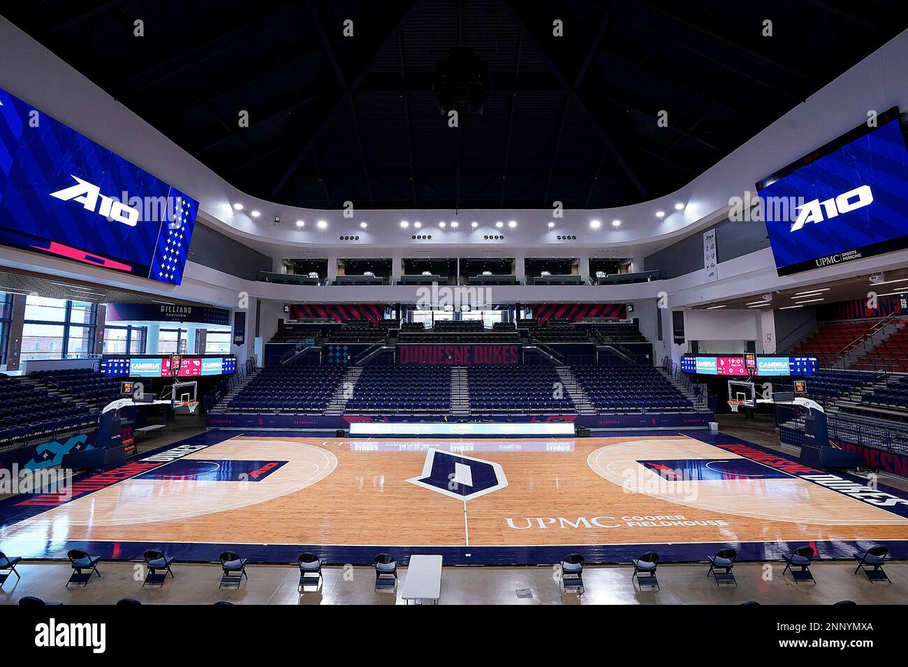 The new UPMC Cooper Fieldhouse, named after Duquesne alumnus Chuck