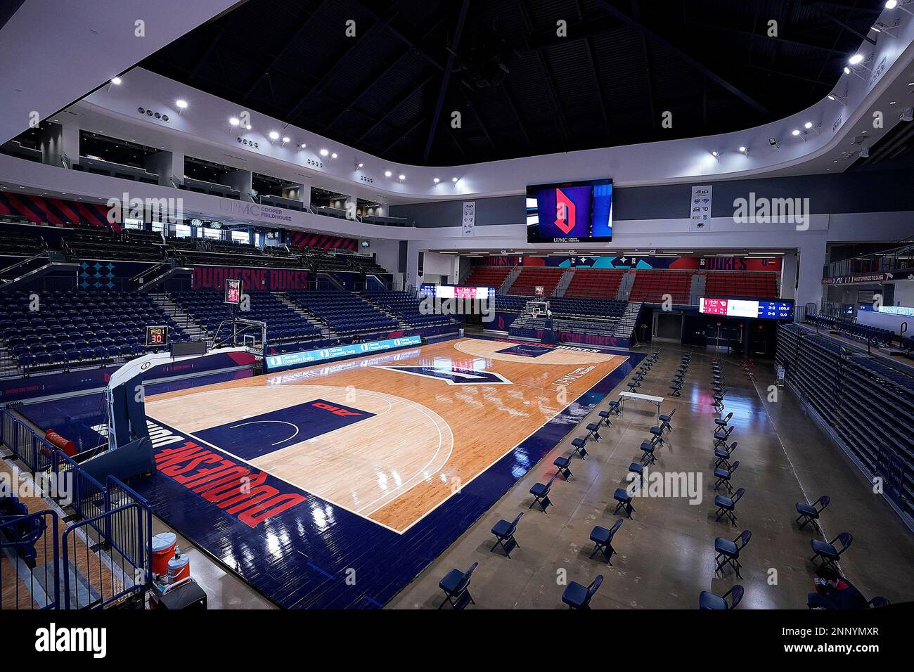 The new UPMC Cooper Fieldhouse, named after Duquesne alumnus Chuck